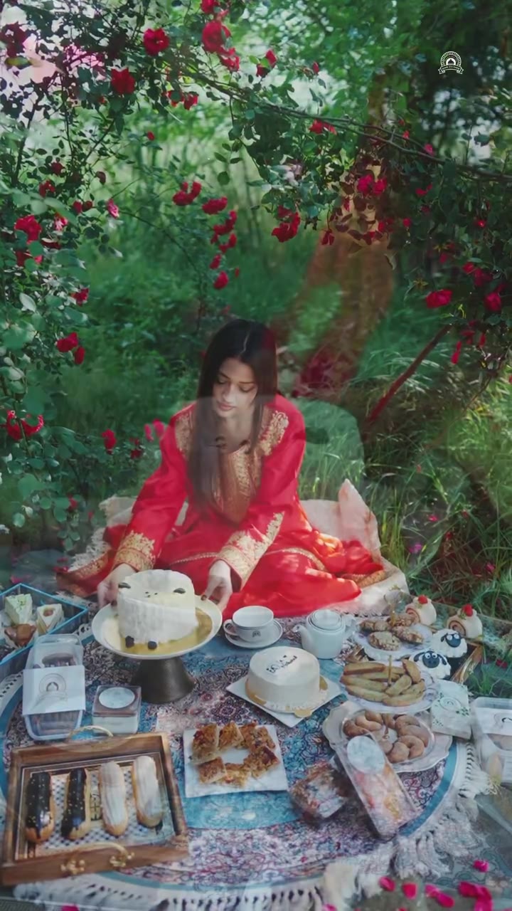 Red outfit picnic video